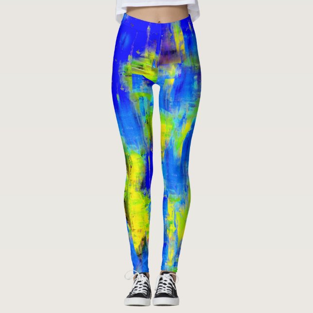 Färgfärgad färgplatter nr 12 leggings (Framsida)