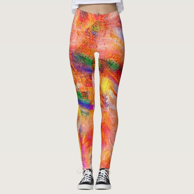 Färgfärgad färgplatter nr 14 leggings (Framsida)