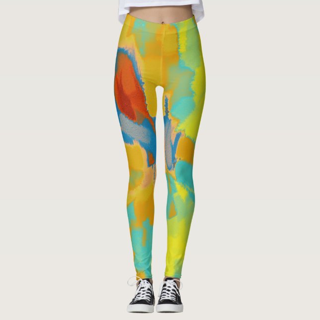 Färgfärgad färgplatter nr 21 leggings (Framsida)