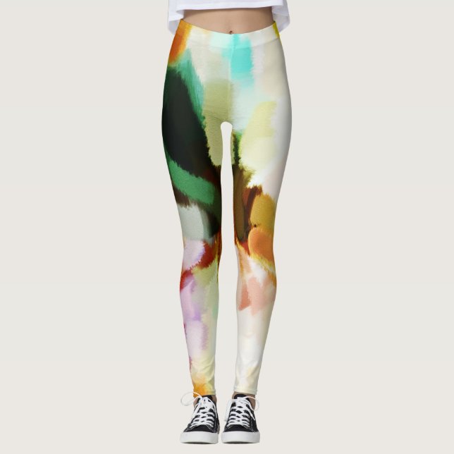 Färgfärgad färgplatter nr 25 leggings (Framsida)