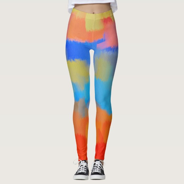 Färgfärgad färgplatter nr 33 leggings (Framsida)