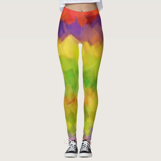 Färgfärgad färgplatter nr 34 leggings (Framsida)