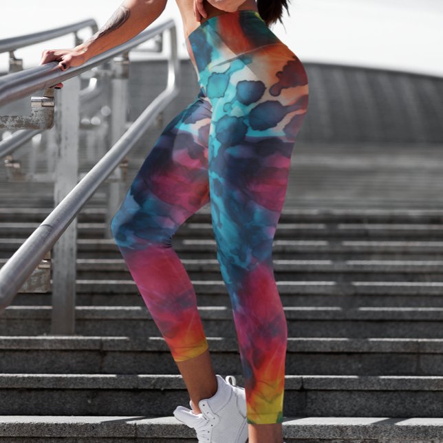 Färgfärgad färgruta med flera färg leggings (Skapare uppladdad)