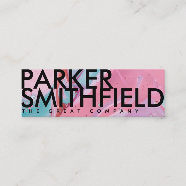 Färgfärgad färgton mini visitkort (Framsida)