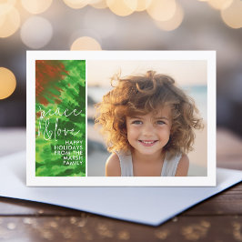 Färgfärgad Grönt - 1 foto - God jul Julkort