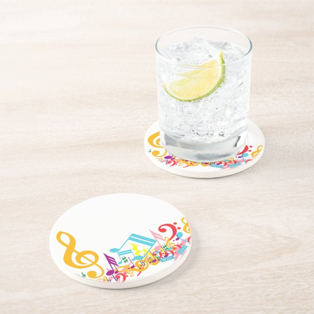 Färgfärgad jumblodad Musik noter Underlägg Sandsten (Sidan)