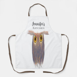 Färgfärgad Uggla-vattenfärgsfärgning Lång Apron