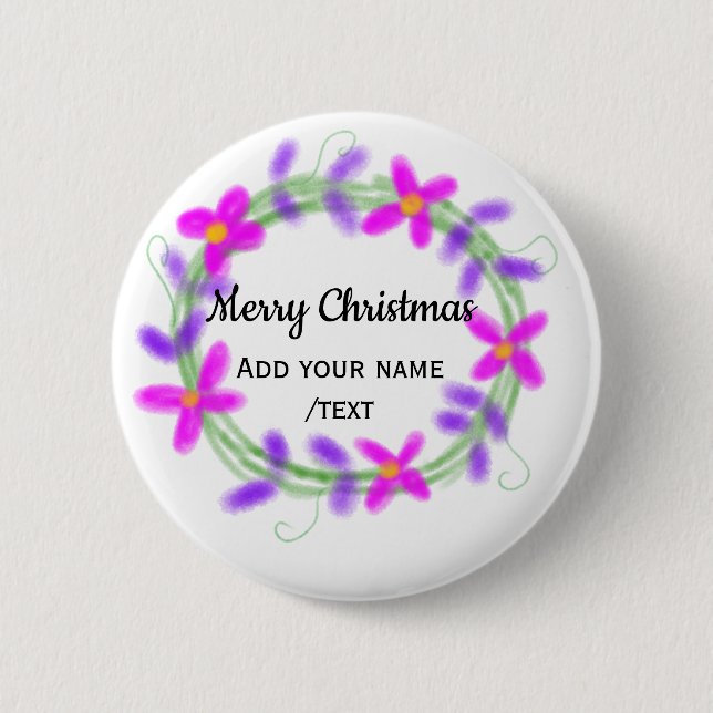 Färgfärgad vattenfärg Julens krandland tillsätts Knapp (Framsida)