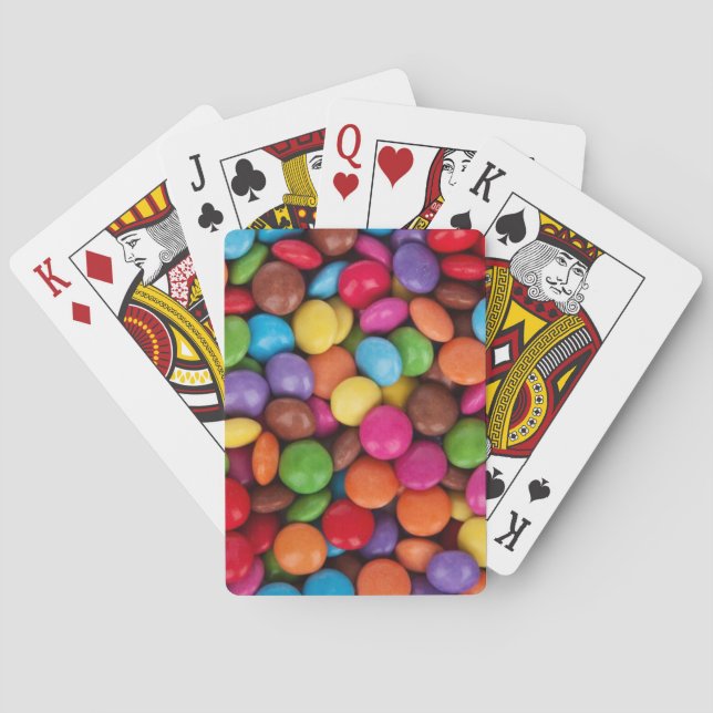 Färgfärgade chokladkanaler casinokort (Baksidan)