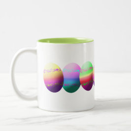 Färgfärgade, färgade, färgade Påskägg Två-Tonad Mugg