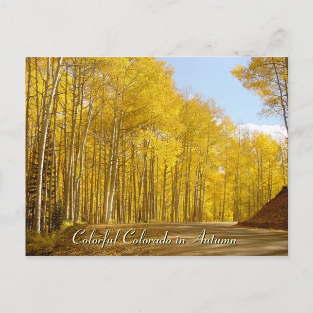 Färgfärgat färgämne på hösten vykort (Framsida)