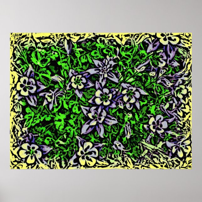 Färgfärgat färgat kanvastryck poster (Framsidan)