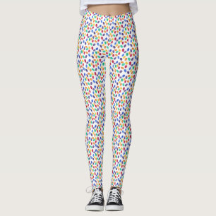 Färgfärgat gelégodis med flerfärgat utseende leggings