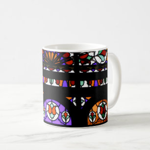 Färgfärgat glasaktigt kaffemugg