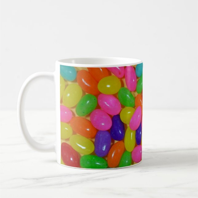 Färgfärgat jellybökskandy kaffemugg (Vänster)
