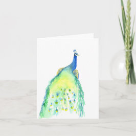 Färgfärgat peacock-anteckningskort anteckningskort