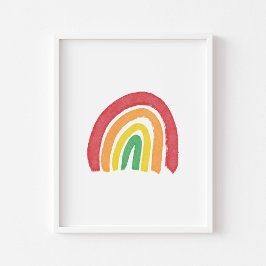 Färgfärgat regnbåge poster