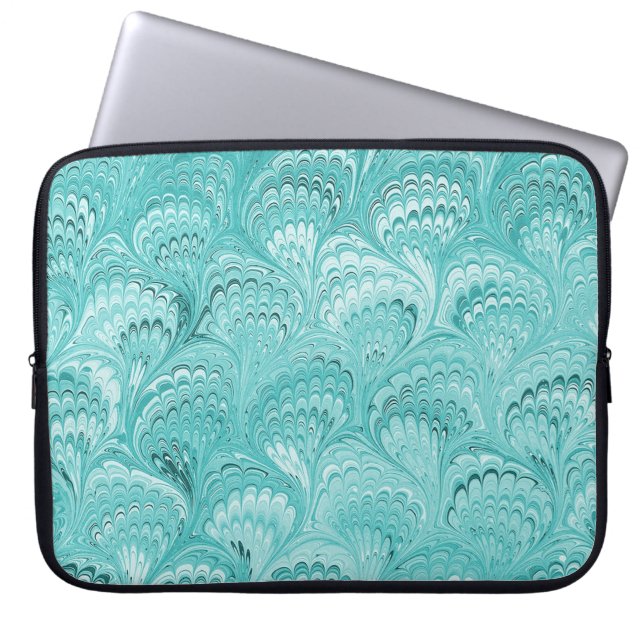 Färgfärgat viktorianskt marmorerat Pappert hölje Laptop Fodral (Framsidan)