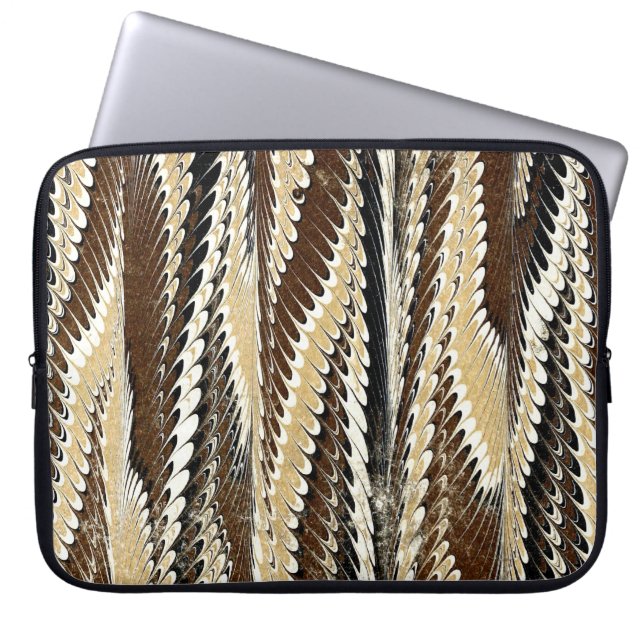 Färgfärgat viktorianskt marmorerat Pappert hölje Laptop Fodral (Framsidan)