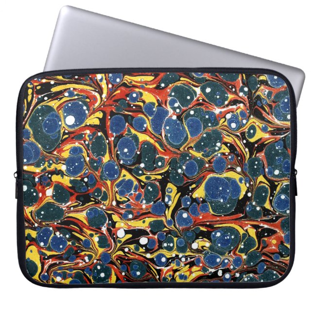 Färgfärgat viktorianskt marmorerat Pappert hölje Laptop Fodral (Framsidan)