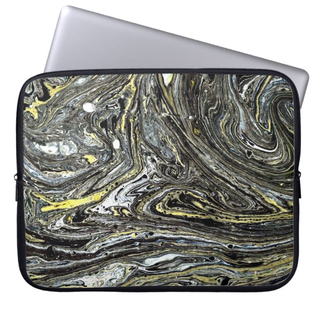 Färgfärgat viktorianskt marmorerat Pappert hölje Laptop Fodral (Framsidan)