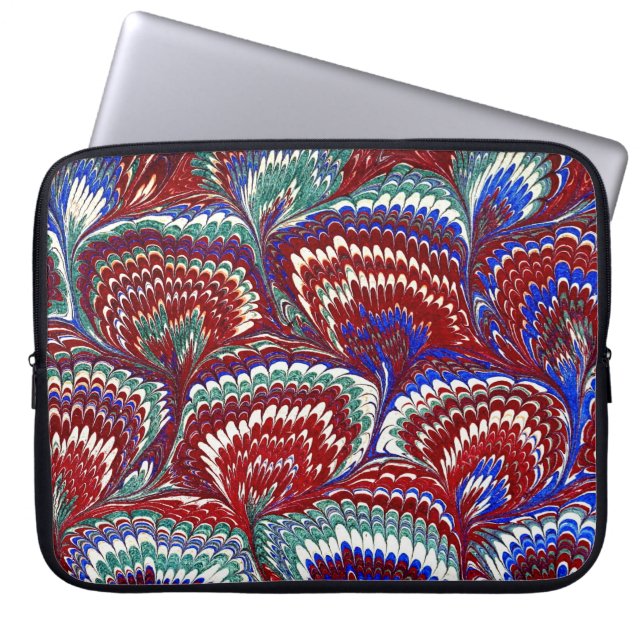 Färgfärgat viktorianskt marmorerat Pappert hölje Laptop Fodral (Framsidan)