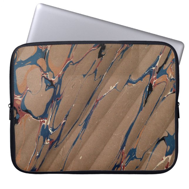 Färgfärgat viktorianskt marmorerat Pappert hölje Laptop Fodral (Framsidan)