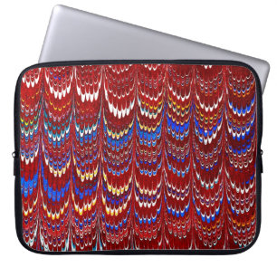 Färgfärgat viktorianskt marmorerat Pappert hölje Laptop Sleeve