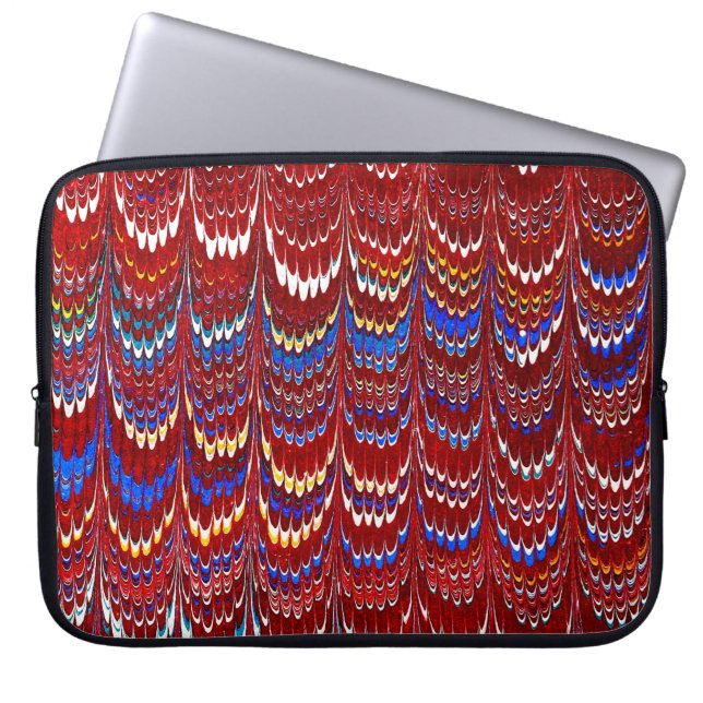 Färgfärgat viktorianskt marmorerat Pappert hölje Laptop Sleeve (Framsidan)