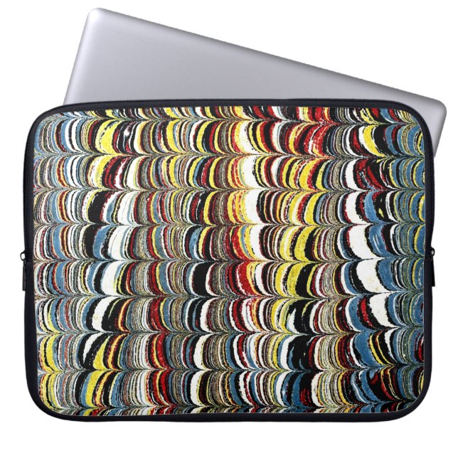 Färgfärgat viktorianskt marmorerat Pappert hölje Laptop Sleeve (Framsidan)