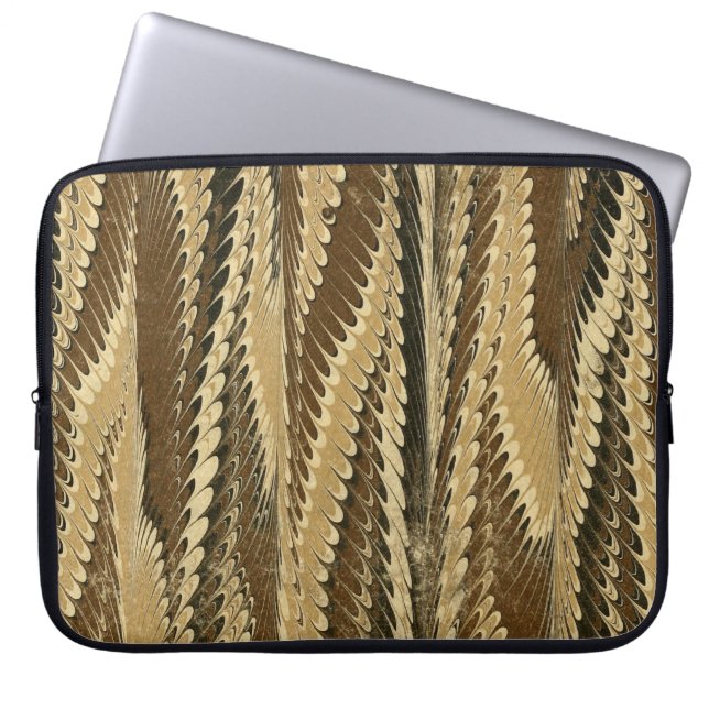 Färgfärgat viktorianskt marmorerat Pappert hölje Laptop Sleeve (Framsidan)