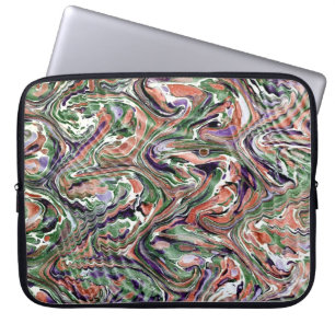 Färgfärgat viktorianskt marmorerat Pappert hölje Laptop Sleeve