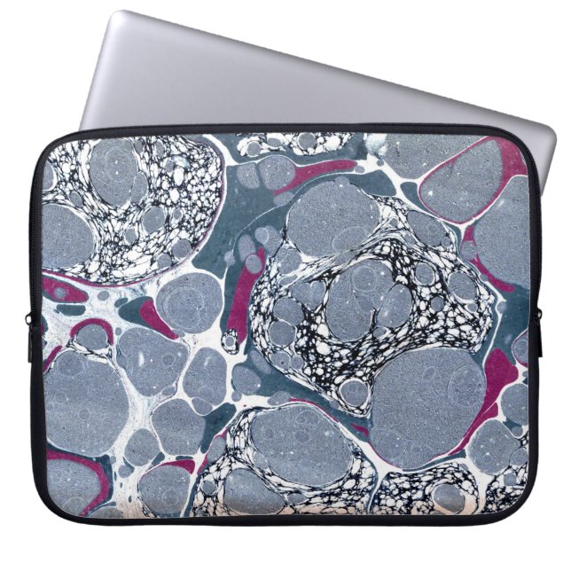 Färgfärgat viktorianskt marmorerat Pappert hölje Laptop Sleeve (Framsidan)