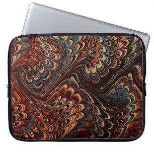Färgfärgat viktorianskt marmorerat Pappert hölje Laptop Sleeve