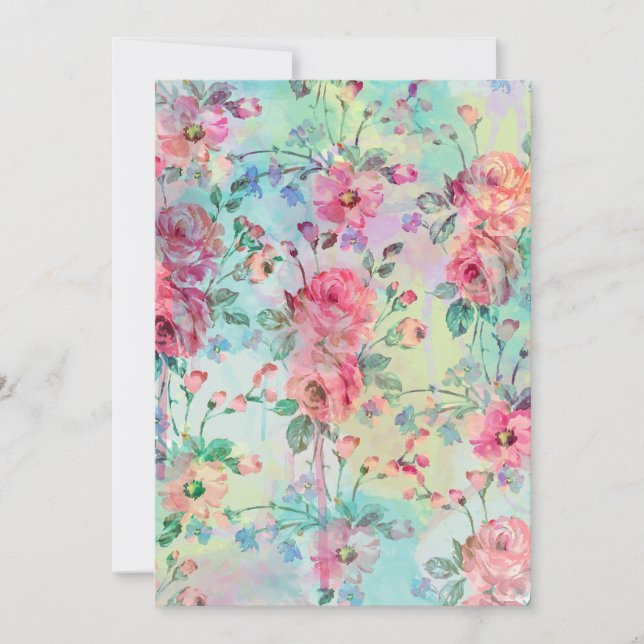 Färgfärger för färgen Cute romantic ro blommigt (Framsida)