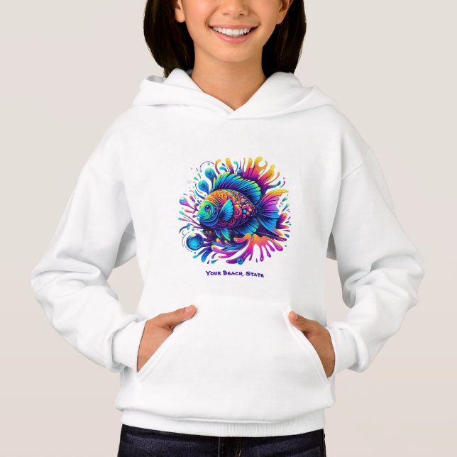 Färgfiskad fisk t shirt (Framsida)