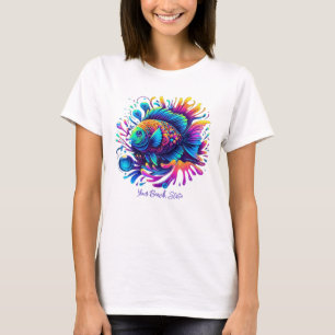 Färgfiskad fisk t shirt