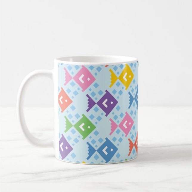Färgfiskar i Mönster Kaffemugg (Vänster)