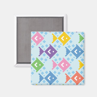 Färgfiskar i Mönster Magnet