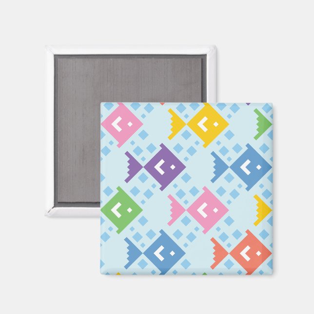 Färgfiskar i Mönster Magnet (Front/Back)