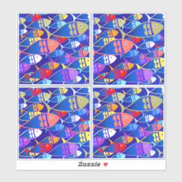 Färgfiskar Klistermärken