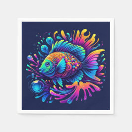 Färgfiskar Pappersservett