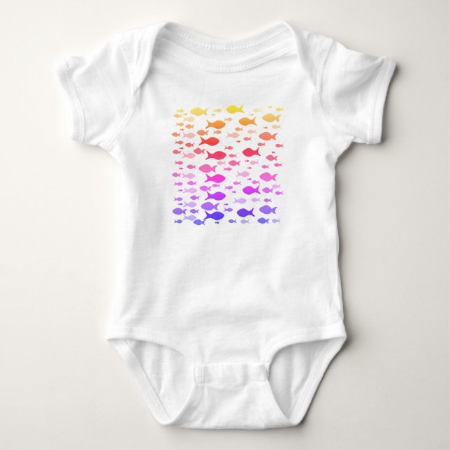 Färgfiske Baby Jersey Bodykoste Tee (Framsida)