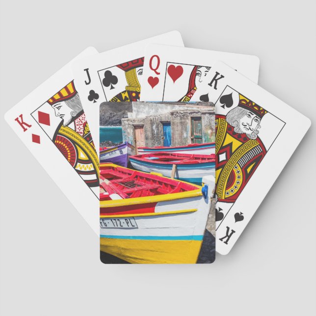 Färgfiskebåtar, Kap Verde Casinokort (Baksidan)