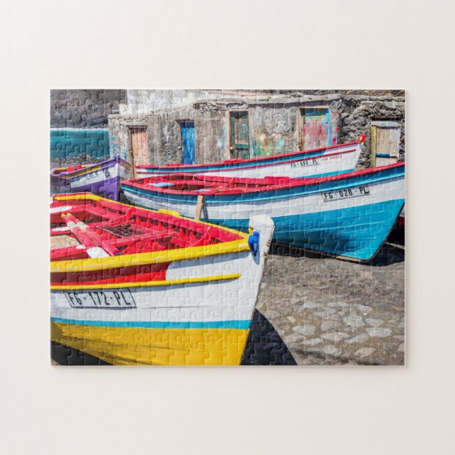 Färgfiskebåtar, Kap Verde Pussel (Horisontell)