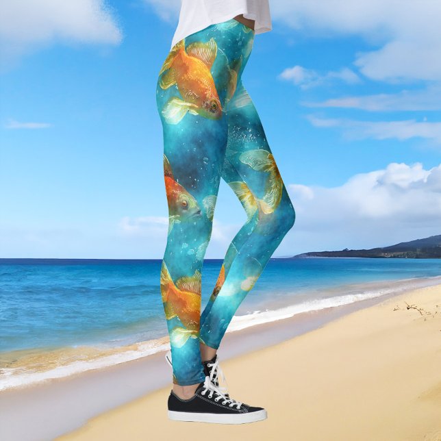 Färgfisken under vatten Fantasy Beach Leggings (Skapare uppladdad)
