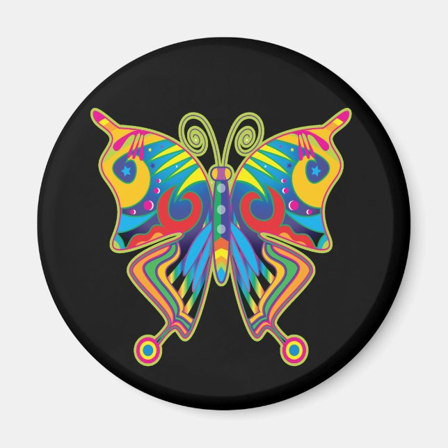 Färgfjäril Magnet (Framsidan)