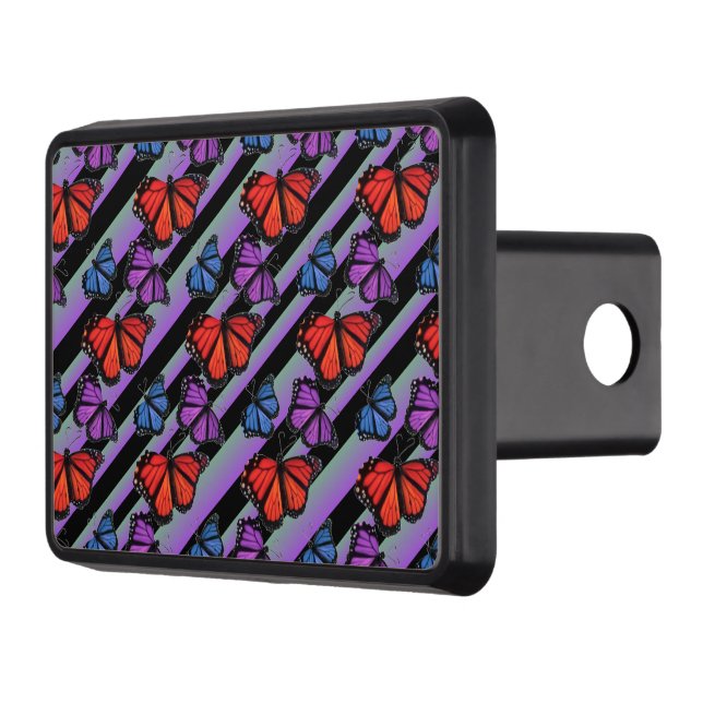 Färgfjäril, stripe Regbow Mönster Dragkroksskydd (Vänster)