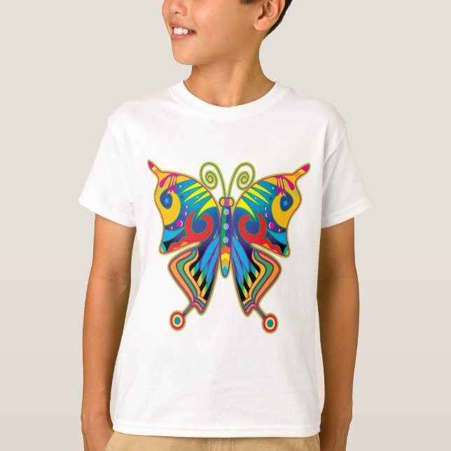 Färgfjäril Tee Shirt (Framsida)