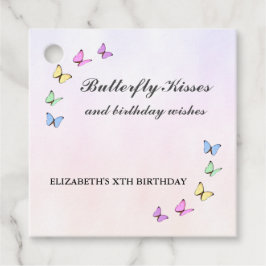 Färgfjärilar, födelsedag gåvor etiketter
